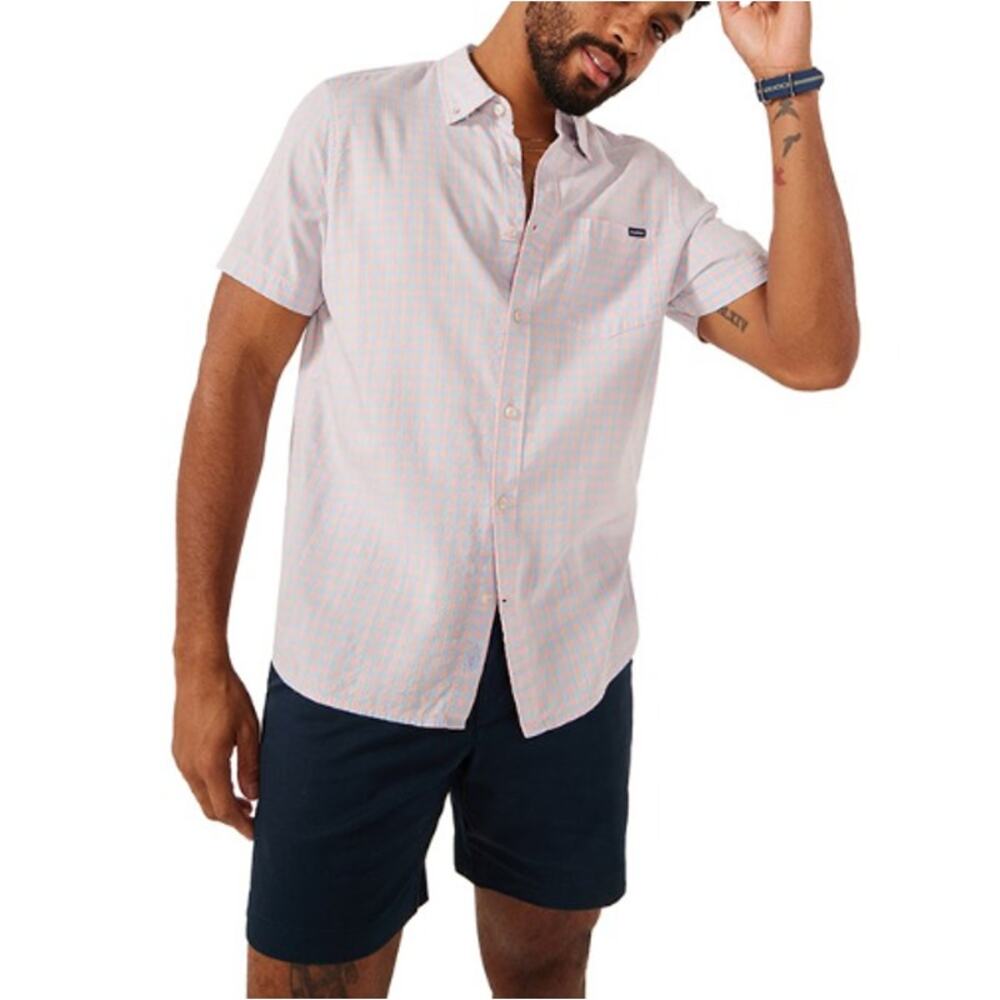 NEW CHUBBIES Men's The Malted Milk Slub Poplin Friday Button-Up Shirt Size 2XL